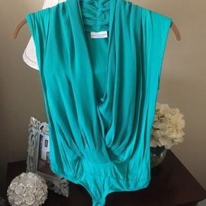 Eva Mendes jade green Mila thong bodysuit